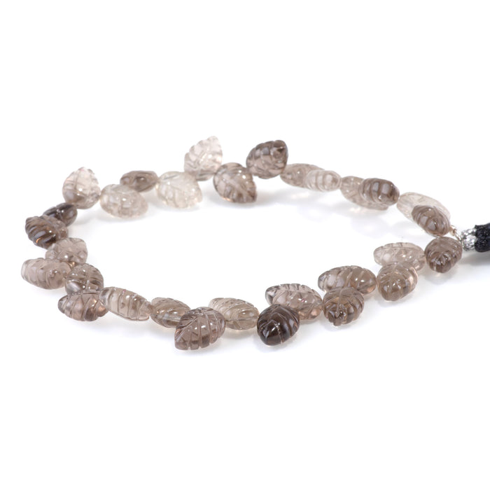 Smoky Quartz 8x11mm Leaf - 8 Inch