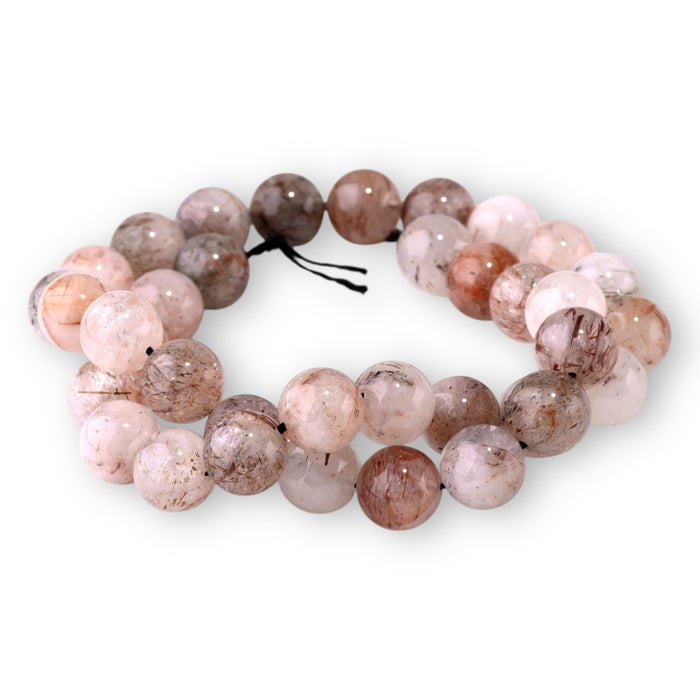 Red Black Super Seven 10mm Round - 15-16 Inch