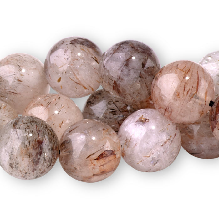 Red Black Super Seven 10mm Round - 15-16 Inch