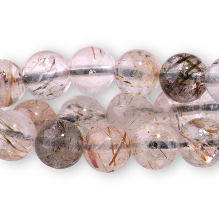 Red Black Super Seven 6mm Round - 15-16 Inch