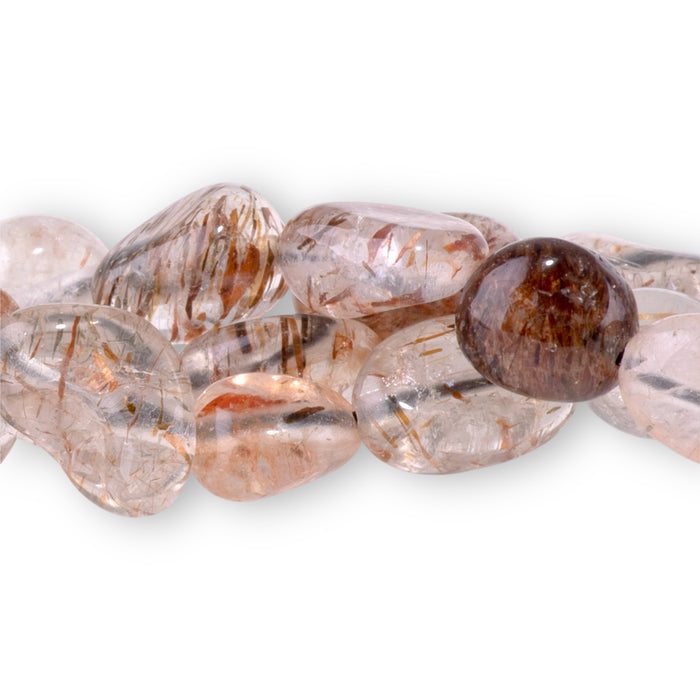 Red Black Super Seven 7x9-8x10mm Pebble A Grade - 15-16 Inch