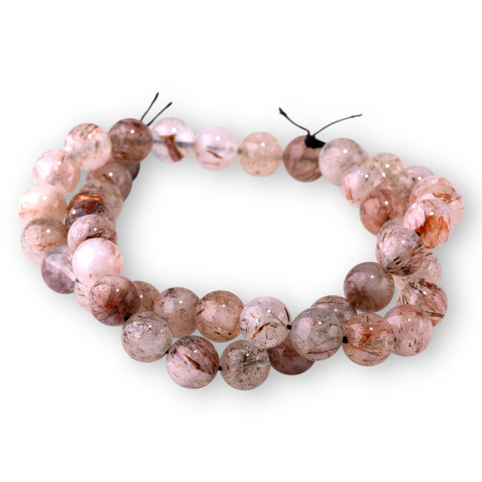 Red Black Super Seven 8mm Round - 15-16 Inch