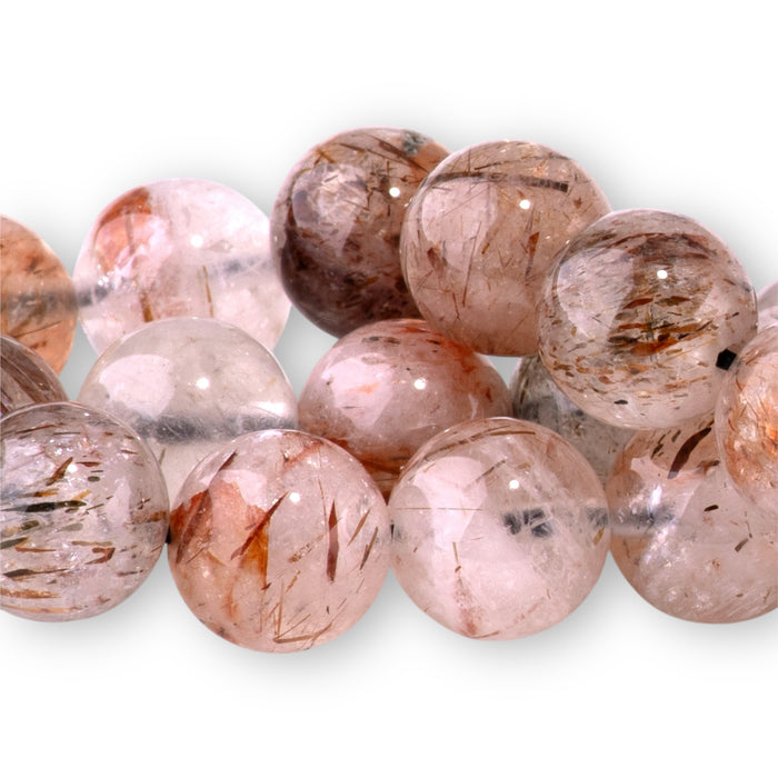 Red Black Super Seven 8mm Round - 15-16 Inch