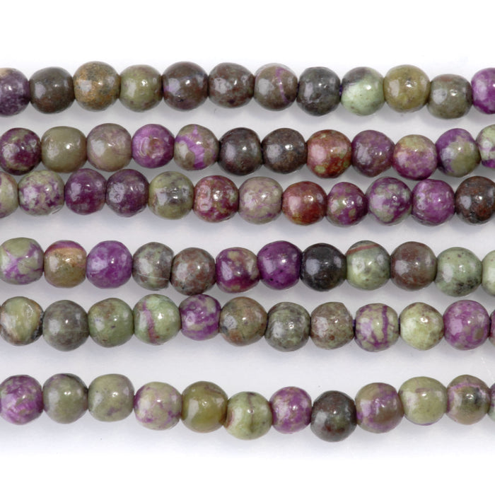 Atlantisite Stichtite 3mm Round - 15-16 Inch