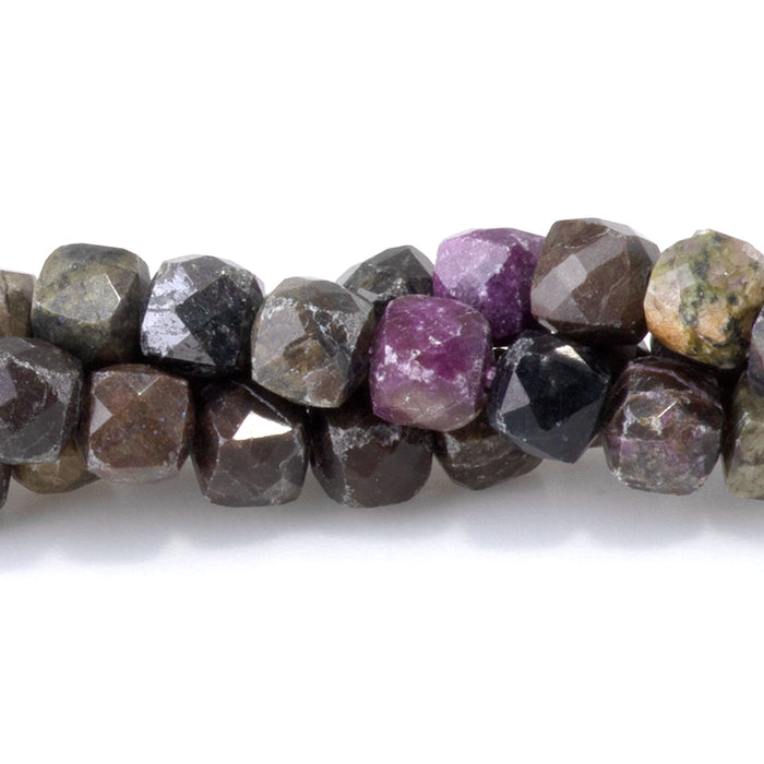 Atlantisite Stichtite 4mm Faceted Cube - 15-16 Inch