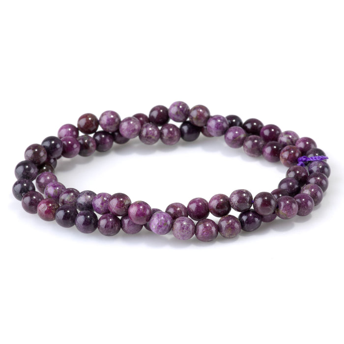 Purple Stichtite 6mm Round Beads - 15-16 Inch