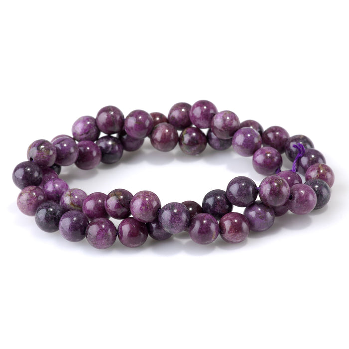 Purple Stichtite 8mm Round Beads - 15-16 Inch