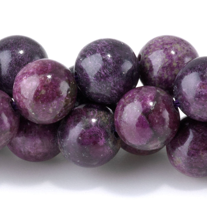 Purple Stichtite 8mm Round Beads - 15-16 Inch