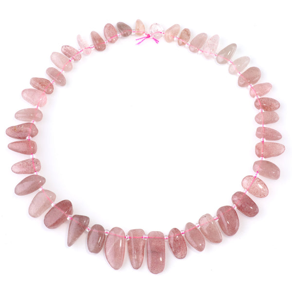 Strawberry Quartz 5x10-20mm Top Drill Teeth - 15-16-Inch — Dakota