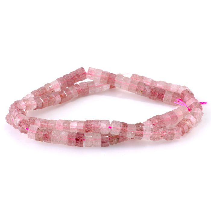 Strawberry Quartz 6mm Hexagon - 15-16 Inch