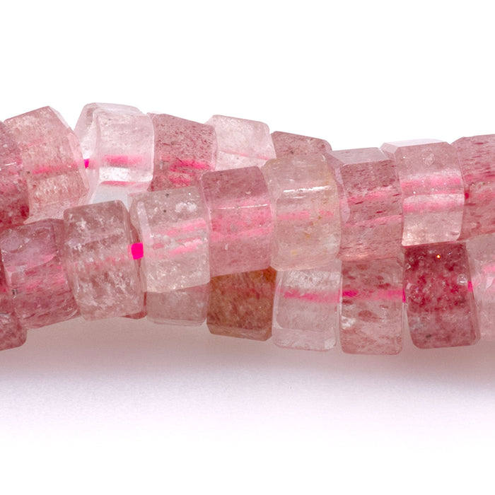 Strawberry Quartz 6mm Hexagon - 15-16 Inch