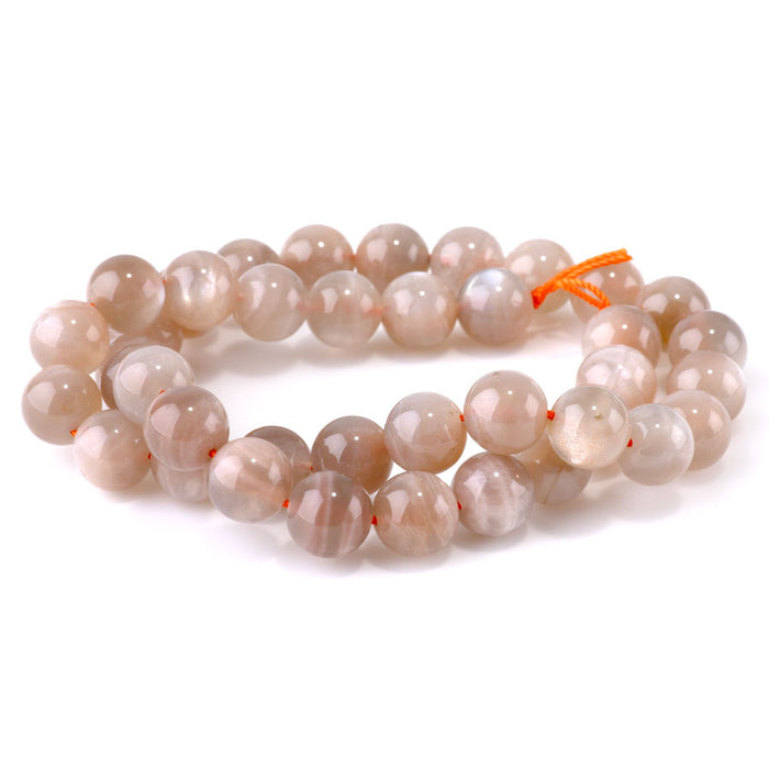 Bicolor Sunstone 10mm Round - 15-16 Inch