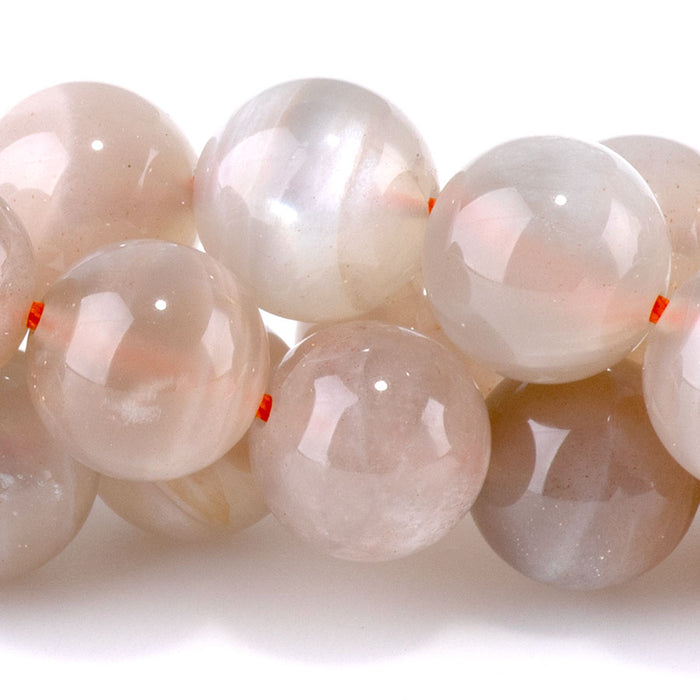 Bicolor Sunstone 10mm Round - 15-16 Inch