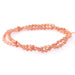This is a Dakota Stones 4mm Sunstone Microfaceted Gemstone strand with A grade round beads in 15-16 inch strand.