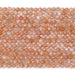 This is a Dakota Stones 4mm Sunstone Microfaceted Gemstone strand with A grade round beads in 15-16 inch strand.