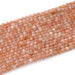 This is a Dakota Stones 4mm Sunstone Microfaceted Gemstone strand with A grade round beads in 15-16 inch strand.