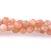This is a Dakota Stones 4mm Sunstone Microfaceted Gemstone strand with A grade round beads in 15-16 inch strand.