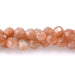 This is a Dakota Stones 4mm Sunstone Microfaceted Gemstone strand with A grade round beads in 15-16 inch strand.