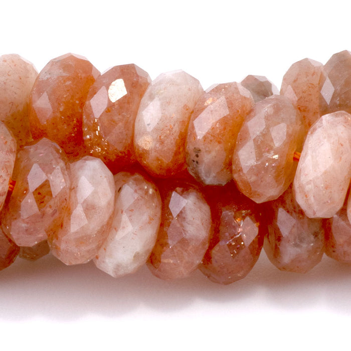 Golden Sunstone 4x9mm Thin Rondelle Faceted AA Grade - 15-16 Inch