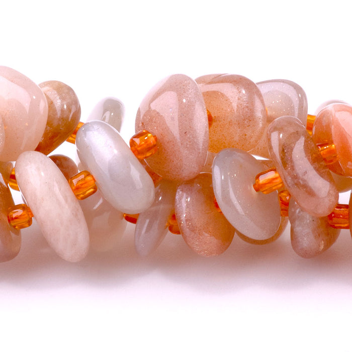 Golden Sunstone 5x8mm Chip - 15-16 Inch