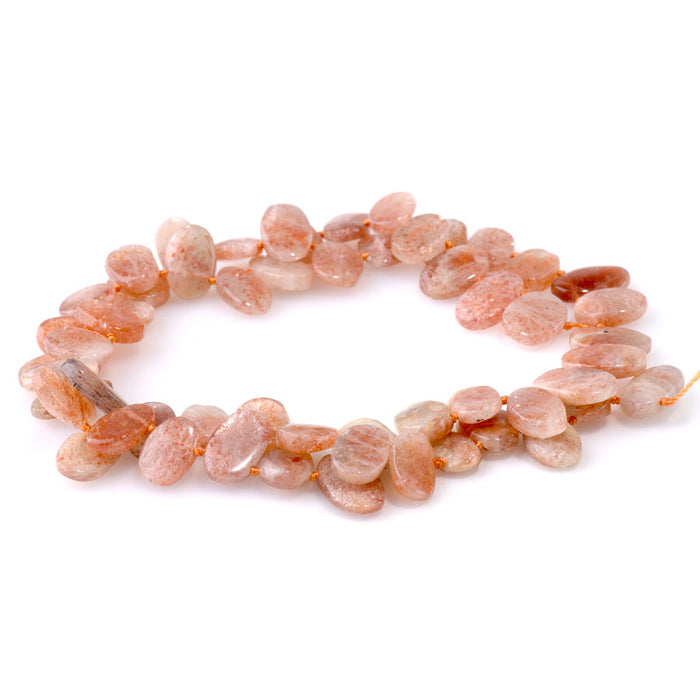 Golden Sunstone 6x9-9x14mm Oval Top Drill - 15-16 Inch