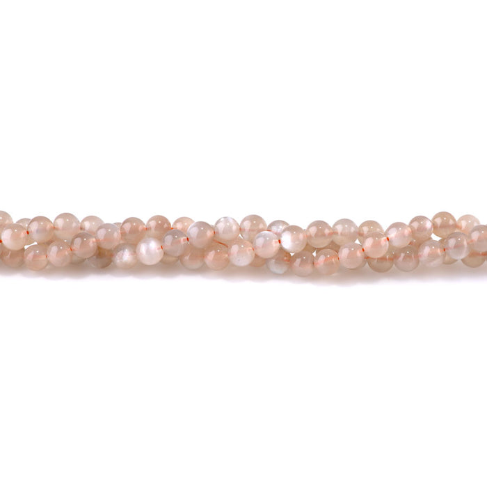 Bicolor Sunstone 6mm Round - 15-16 Inch