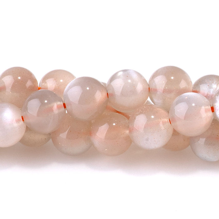 Bicolor Sunstone 6mm Round - 15-16 Inch