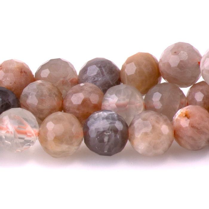 Black Sunstone 6mm Faceted Round - 15-16 Inch