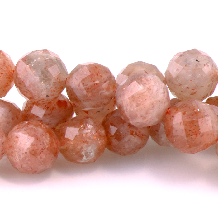 Golden Sunstone 6mm Faceted Round - 15-16 Inch