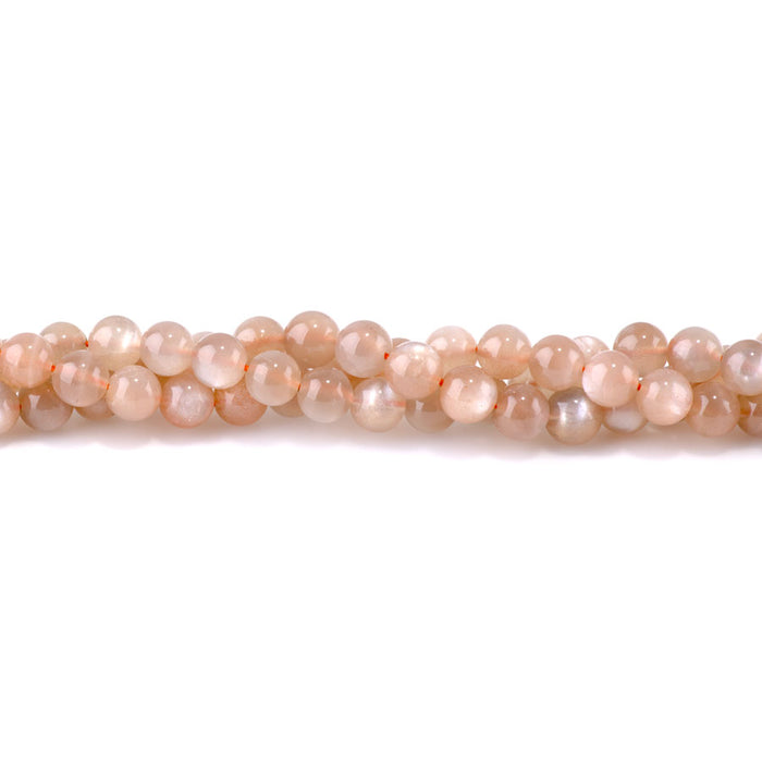 Bicolor Sunstone 8mm Round - 15-16 Inch