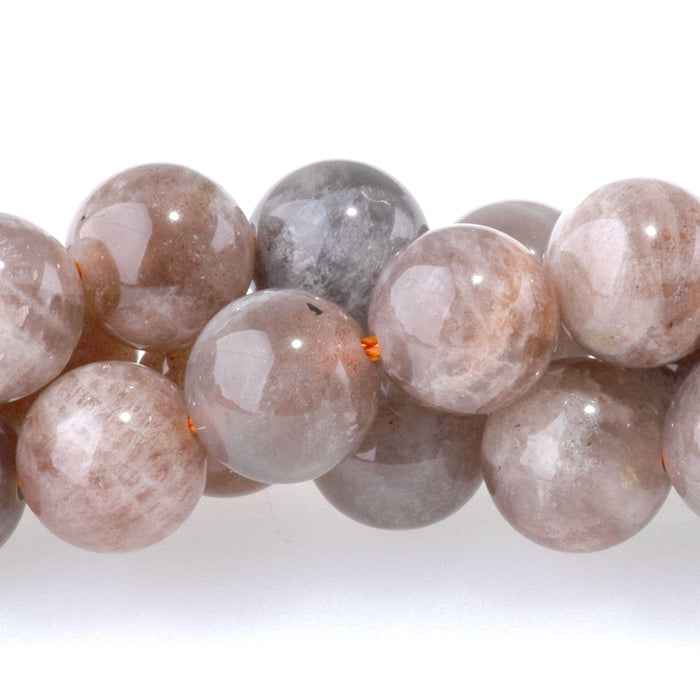 Copper Sunstone 8mm Round - 15-16 Inch