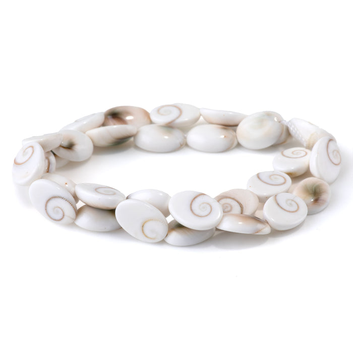Shiva Eye Shell 10x14mm Oval Bead - 15-16 Inch