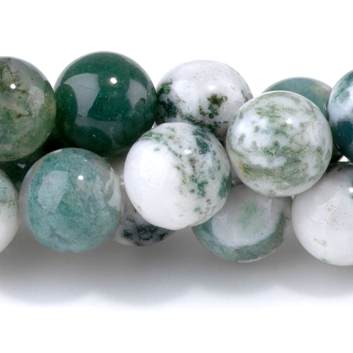 Tree Agate 8mm Round A Grade - 15-16 Inch