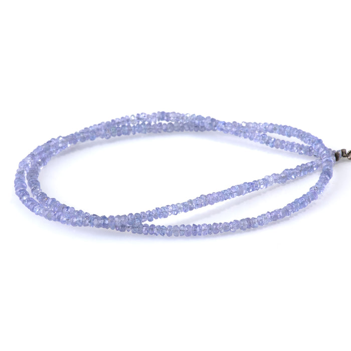 Tanzanite 1-2x3mm Faceted Rondelle Bead - 15-16 Inch