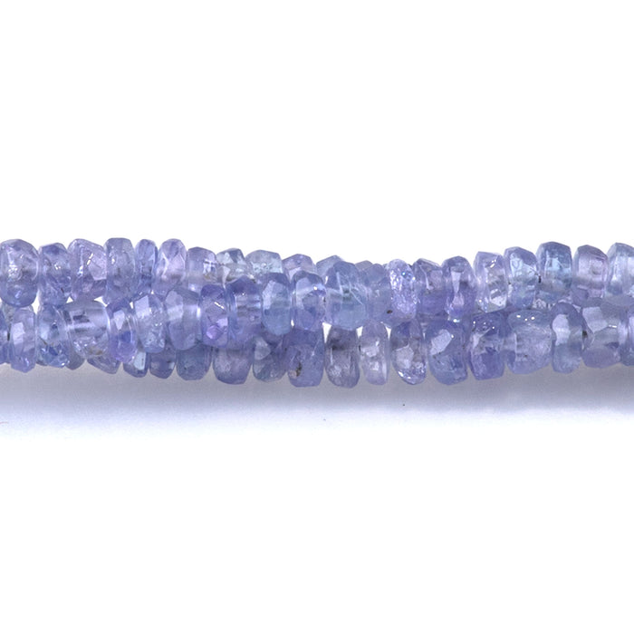 Tanzanite 1-2x3mm Faceted Rondelle Bead - 15-16 Inch