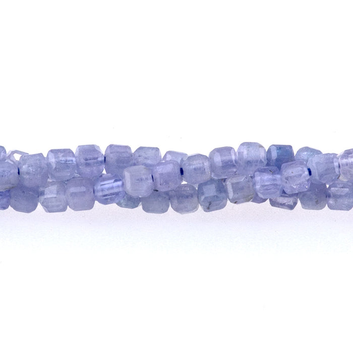 Tanzanite 2mm Cube Faceted AAA Grade - 15-16 Inch