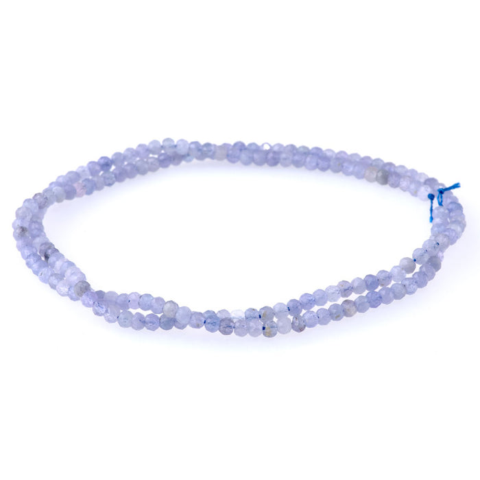 Tanzanite 2x3mm Rondelle Faceted AA Grade - 15-16 Inch