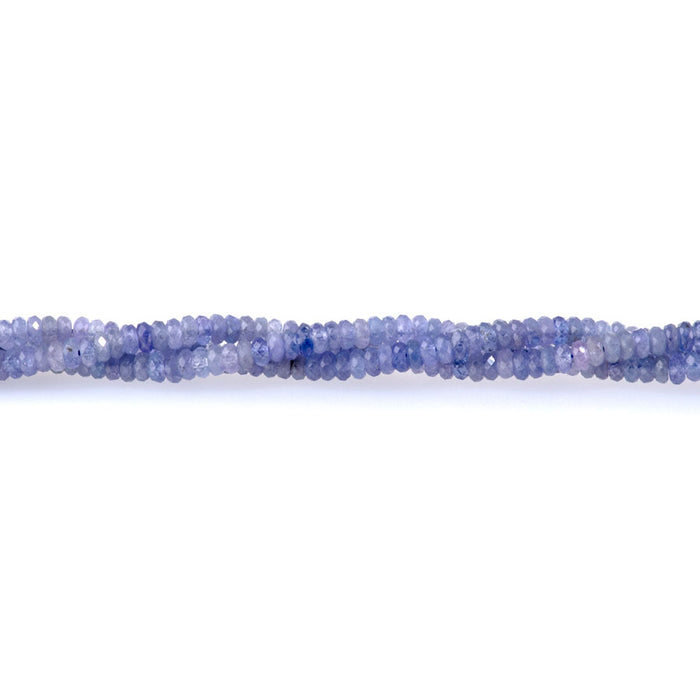 Tanzanite 2x4mm Rondelle Faceted AAA Grade - 15-16 Inch