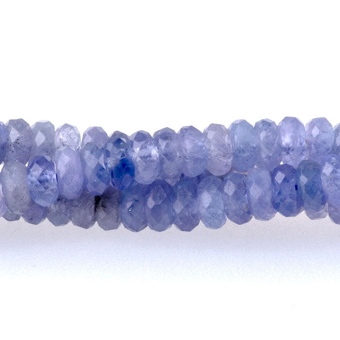 Tanzanite 2x4mm Rondelle Faceted AAA Grade - 15-16 Inch