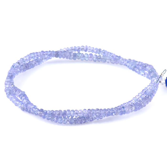 Tanzanite 3-5mm Faceted Rondelle - 15-16 Inch