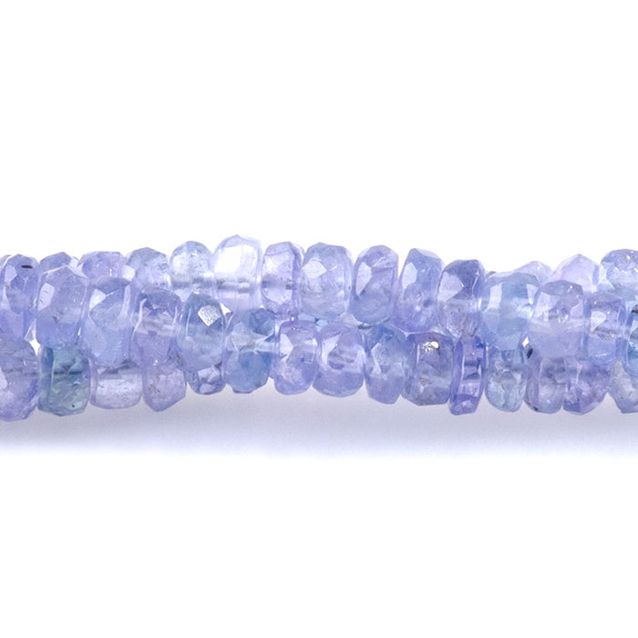 Tanzanite 3-5mm Faceted Rondelle - 15-16 Inch