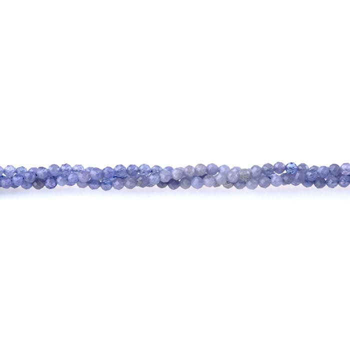 Tanzanite 3mm Round Faceted Banded AAA Grade - 15-16 Inch