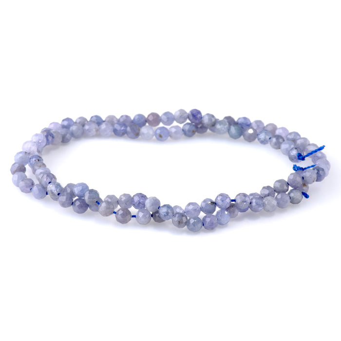 Tanzanite 4mm Microfaceted Round - 15-16 Inch