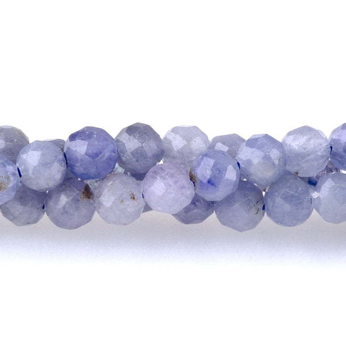 Tanzanite 4mm Microfaceted Round - 15-16 Inch