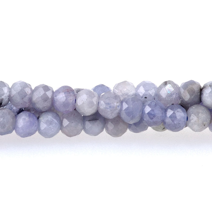 Tanzanite 3x4mm Rondelle Faceted - 15-16 Inch