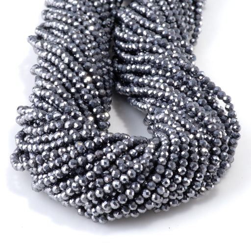 This is a Dakota Stones 3mm Special Price Terahertz Gemstone strand with faceted round beads in 15 inch strand.