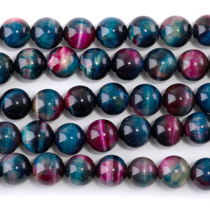 Tiger Eye Rainbow 12mm Round - 15-16 Inch