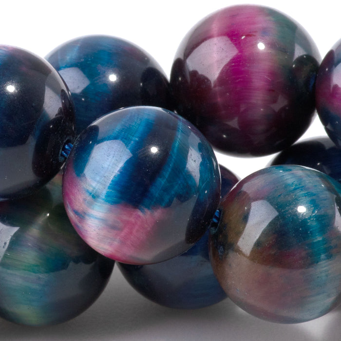 Tiger Eye Rainbow 12mm Round - 15-16 Inch