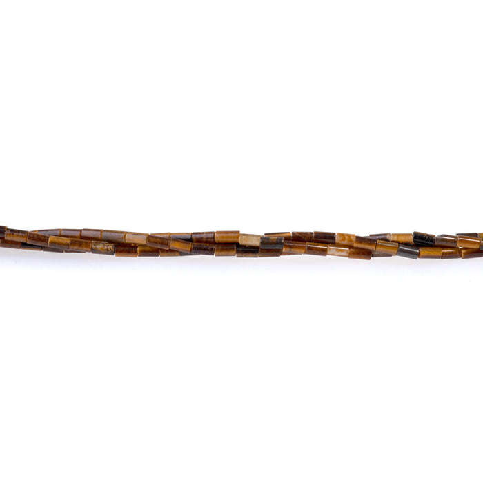 Tiger Eye 2x4mm Tube Beads - 15-16 Inch