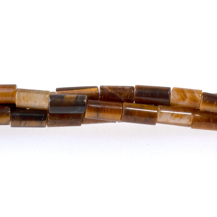 Tiger Eye 2x4mm Tube Beads - 15-16 Inch